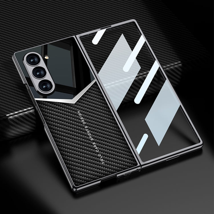 For Samsung Galaxy Z Fold6 GKK Integrated Plating Leather Knight Full Coverage Phone Case