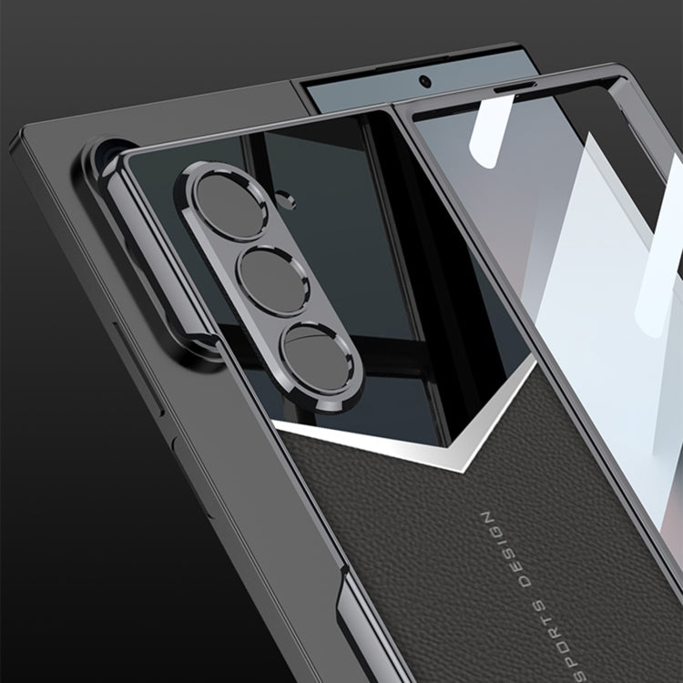 For Samsung Galaxy Z Fold6 GKK Integrated Plating Leather Knight Full Coverage Phone Case