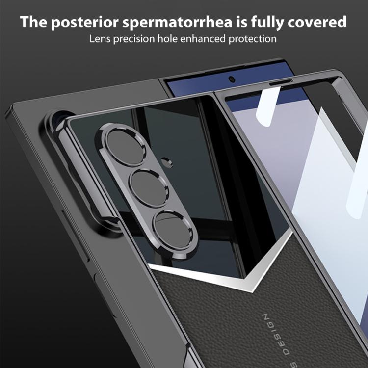 For Samsung Galaxy Z Fold7 5G GKK Integrated Plating Leather Knight Full Coverage Phone Case