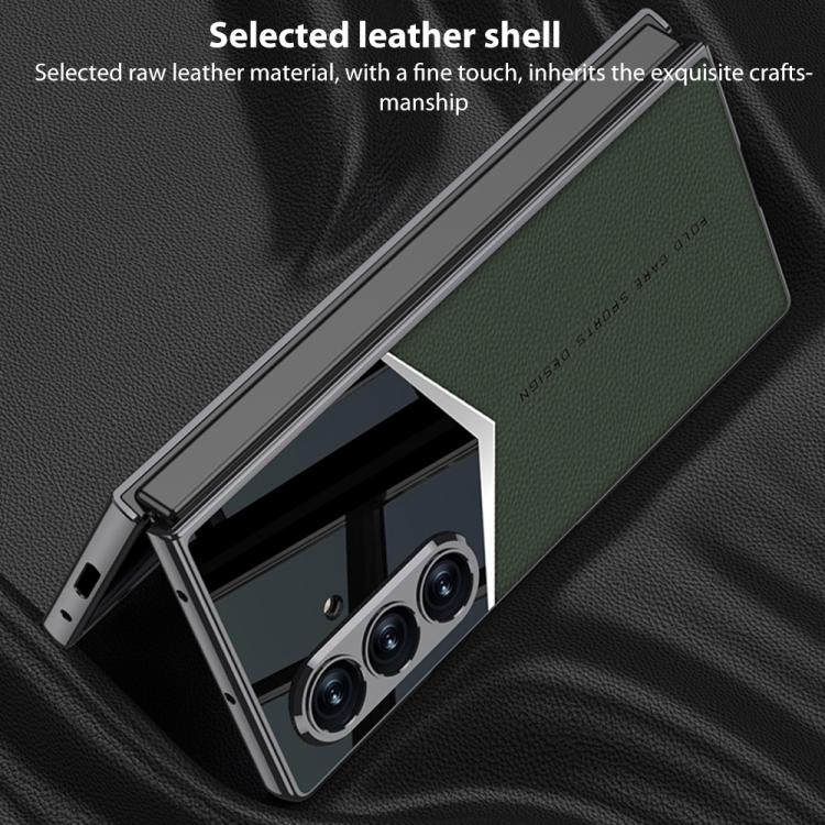 For Samsung Galaxy Z Fold7 5G GKK Integrated Plating Leather Knight Full Coverage Phone Case