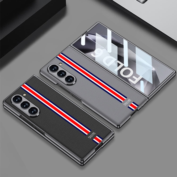 For Samsung Galaxy Z Fold6 GKK Integrated Plating Leather Full Coverage Phone Case