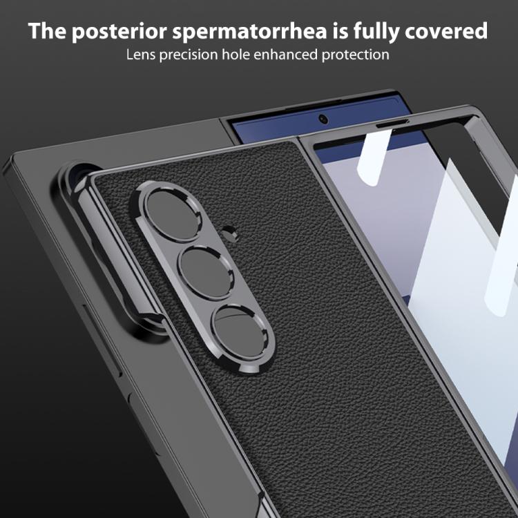 For Samsung Galaxy Z Fold7 5G GKK Integrated Plating Leather Full Coverage Phone Case