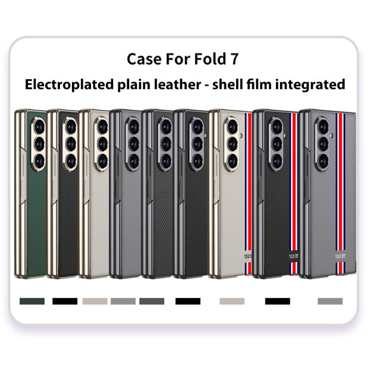 For Samsung Galaxy Z Fold7 5G GKK Integrated Plating Leather Full Coverage Phone Case