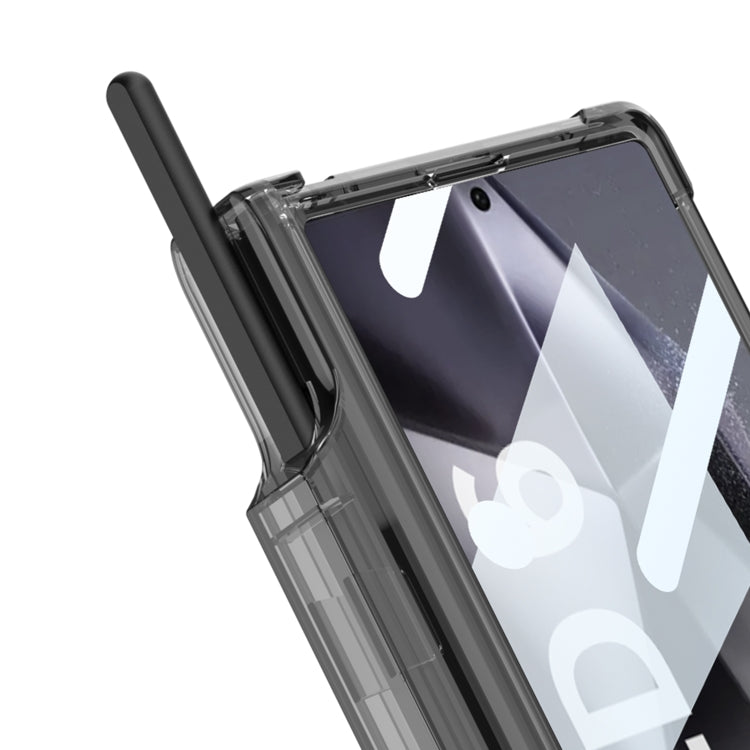For Samsung Galaxy Z Fold6 GKK Integrated Airbag Hinge Full Coverage Phone Case with Holder / Pen Box, Not Included Pen