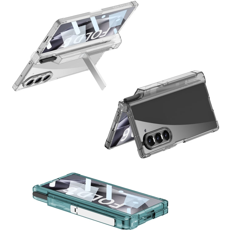 For Samsung Galaxy Z Fold6 GKK Integrated Airbag Hinge Full Coverage Phone Case with Holder / Pen Box, Not Included Pen
