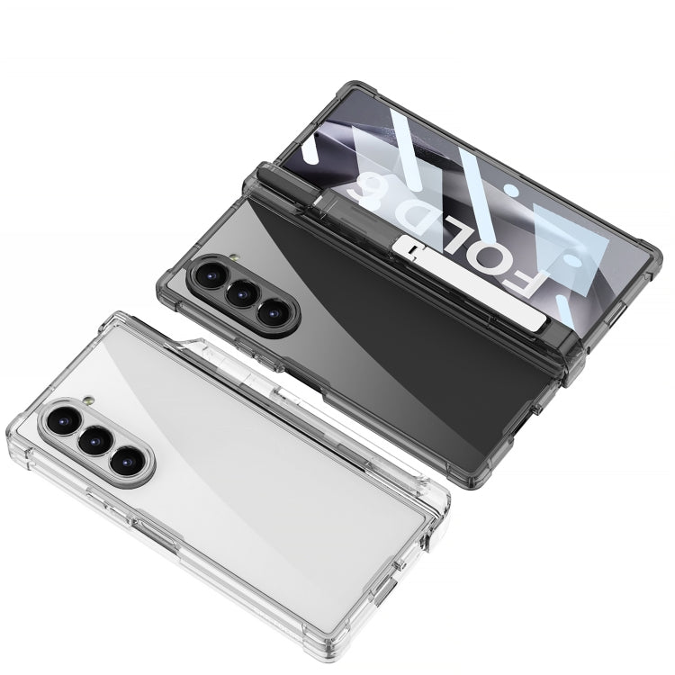 For Samsung Galaxy Z Fold6 GKK Integrated Airbag Hinge Full Coverage Phone Case with Holder / Pen Box, Not Included Pen