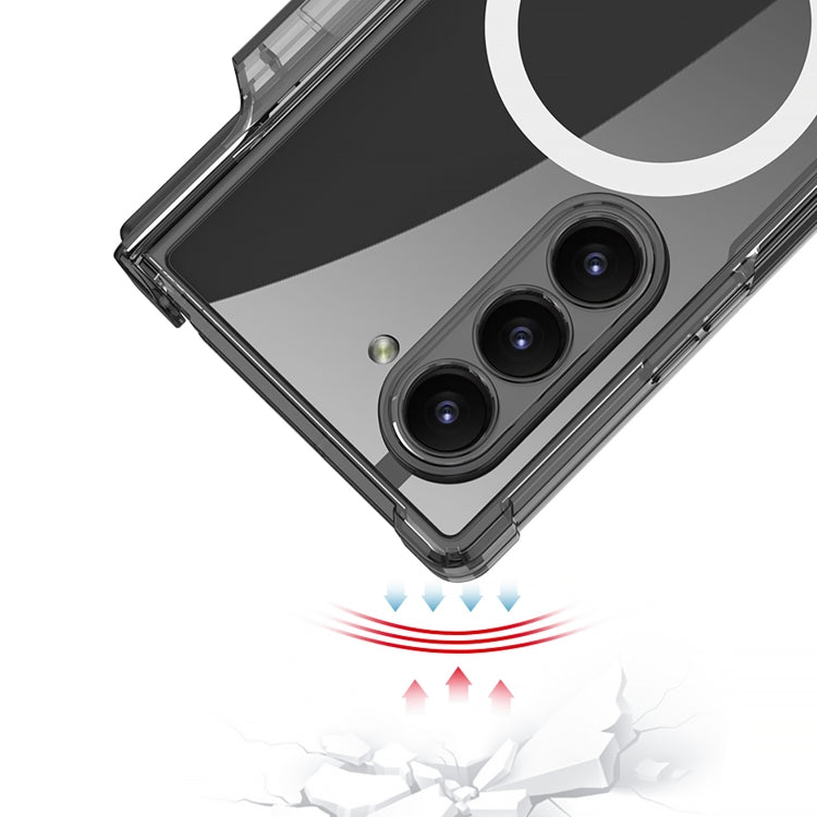 For Samsung Galaxy Z Fold6 GKK Integrated Airbag Hinge Full Coverage MagSafe Phone Case with Holder / Pen Box, Not Included Pen