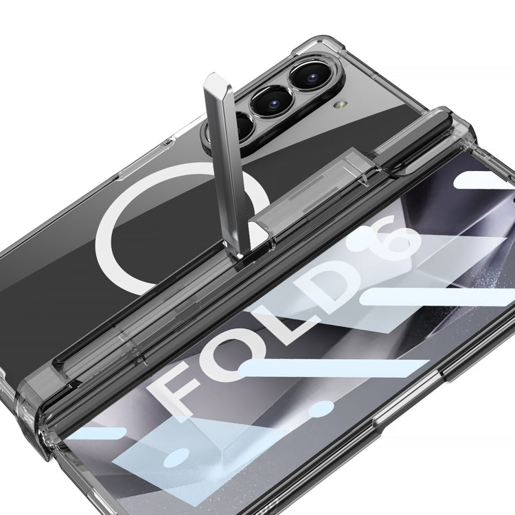 For Samsung Galaxy Z Fold6 GKK Integrated Airbag Hinge Full Coverage MagSafe Phone Case with Holder / Pen Box, Not Included Pen