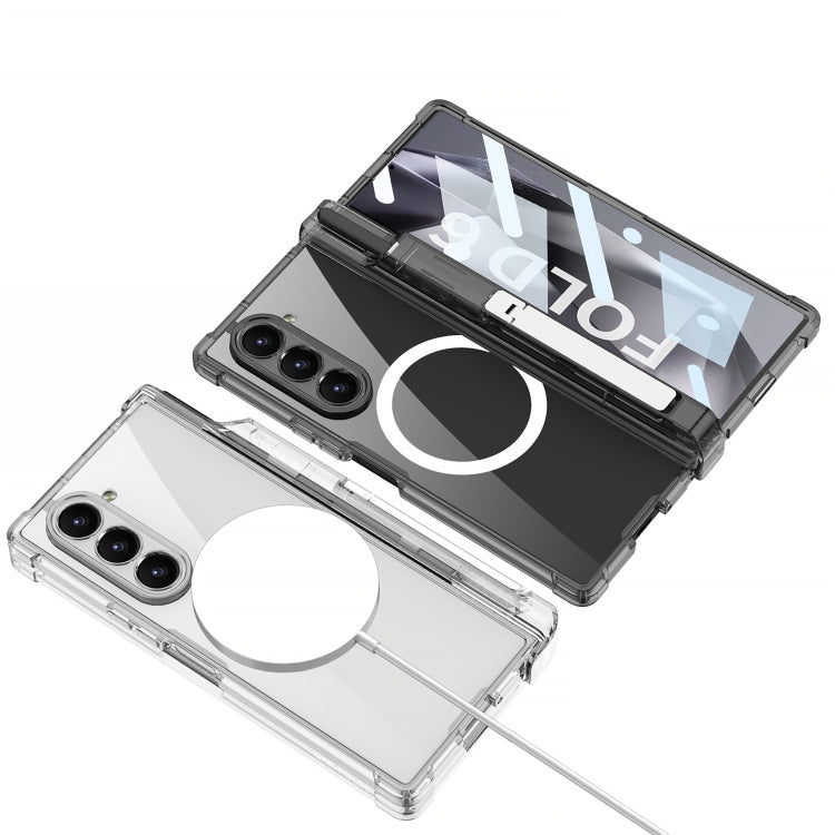 For Samsung Galaxy Z Fold6 GKK Integrated Airbag Hinge Full Coverage MagSafe Phone Case with Holder / Pen Box, Not Included Pen