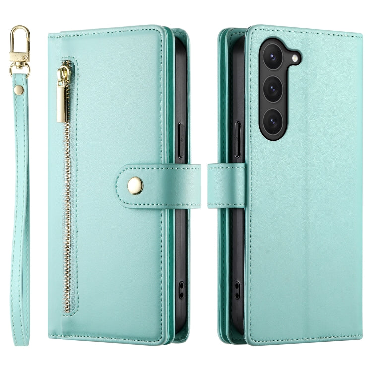 For Samsung Galaxy S23 5G Nine Card-slot Zipper Wallet Bag Leather Phone Case