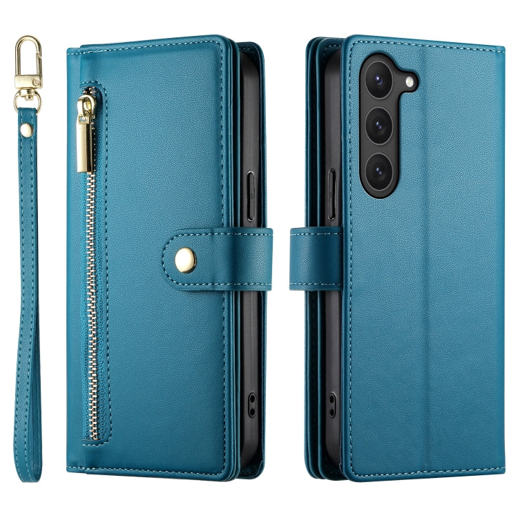 For Samsung Galaxy S23 5G Nine Card-slot Zipper Wallet Bag Leather Phone Case