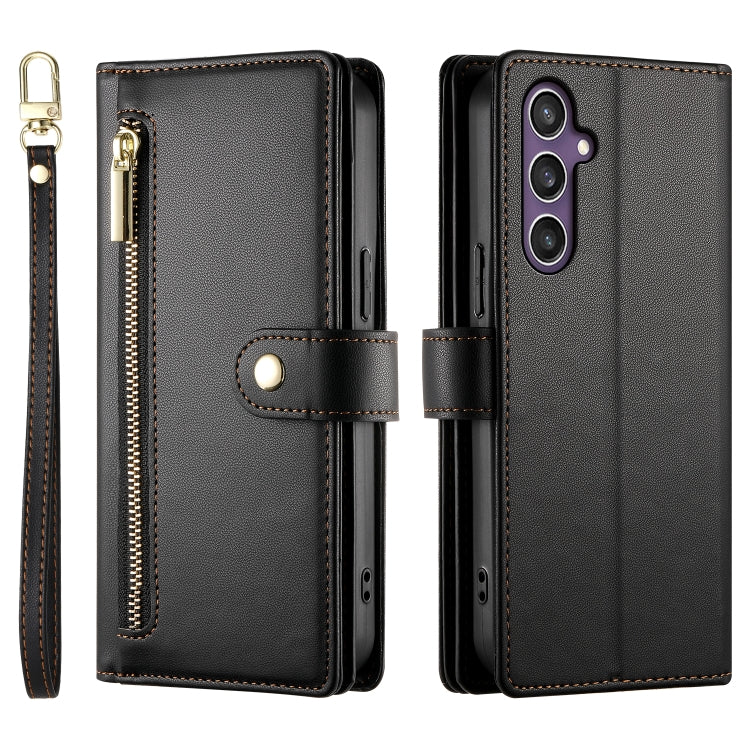 For Samsung Galaxy S23 FE 5G Nine Card-slot Zipper Wallet Bag Leather Phone Case