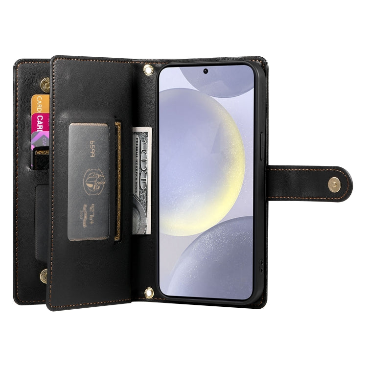 For Samsung Galaxy S24+ 5G Nine Card-slot Zipper Wallet Bag Leather Phone Case