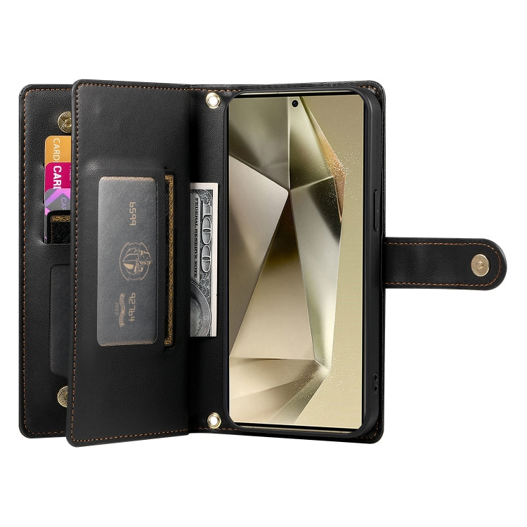 For Samsung Galaxy S24 Ultra 5G Nine Card-slot Zipper Wallet Bag Leather Phone Case