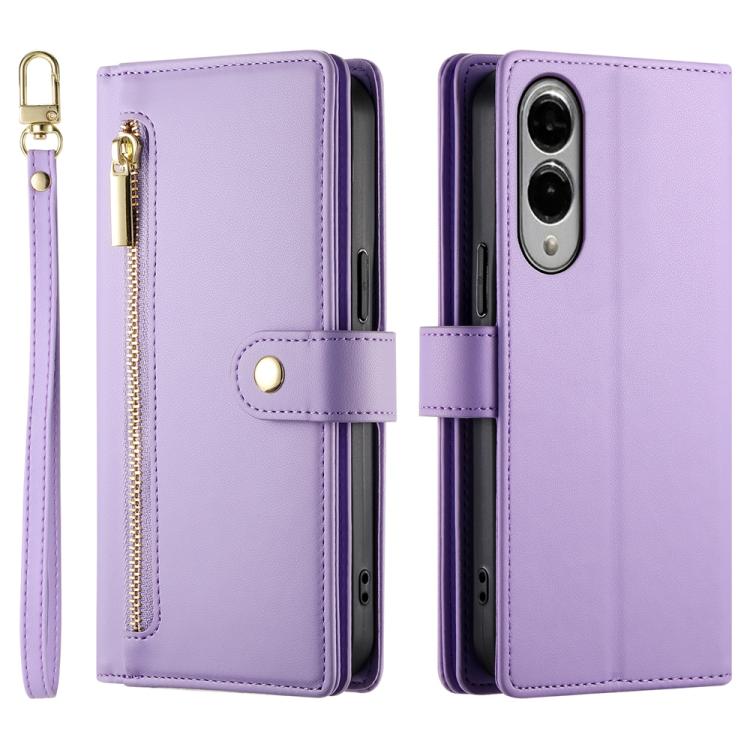 For Samsung Galaxy S25 Edge 5G Nine Card-slot Zipper Wallet Bag Leather Phone Case