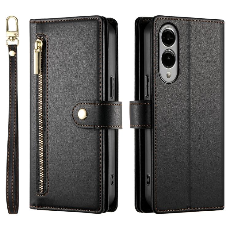 For Samsung Galaxy S25 Edge 5G Nine Card-slot Zipper Wallet Bag Leather Phone Case