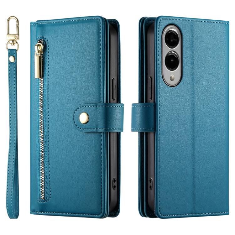 For Samsung Galaxy S25 Edge 5G Nine Card-slot Zipper Wallet Bag Leather Phone Case