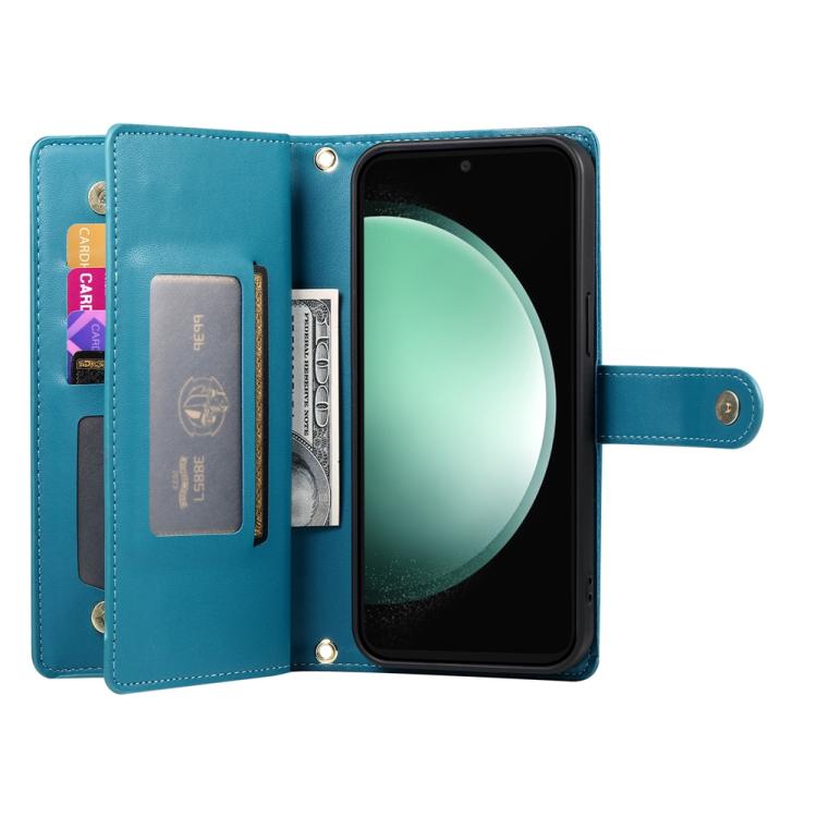 For Samsung Galaxy S25 Edge 5G Nine Card-slot Zipper Wallet Bag Leather Phone Case