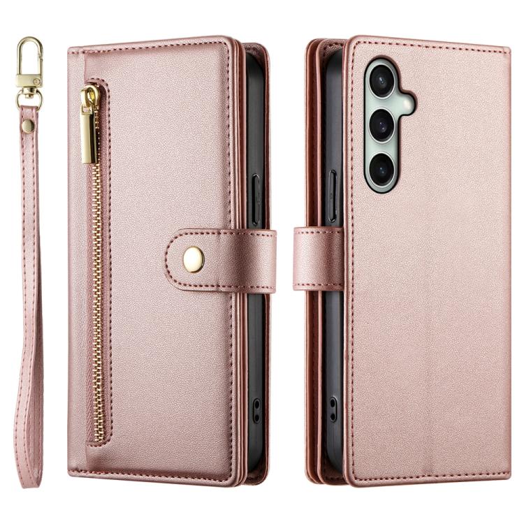 For Samsung Galaxy S25 FE 5G Nine Card-slot Zipper Wallet Bag Leather Phone Case