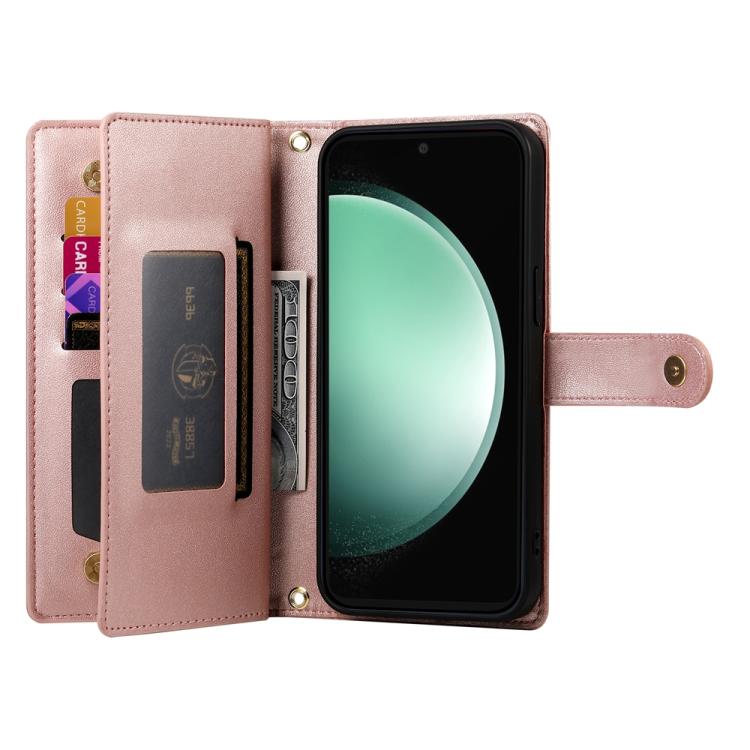 For Samsung Galaxy S25 FE 5G Nine Card-slot Zipper Wallet Bag Leather Phone Case