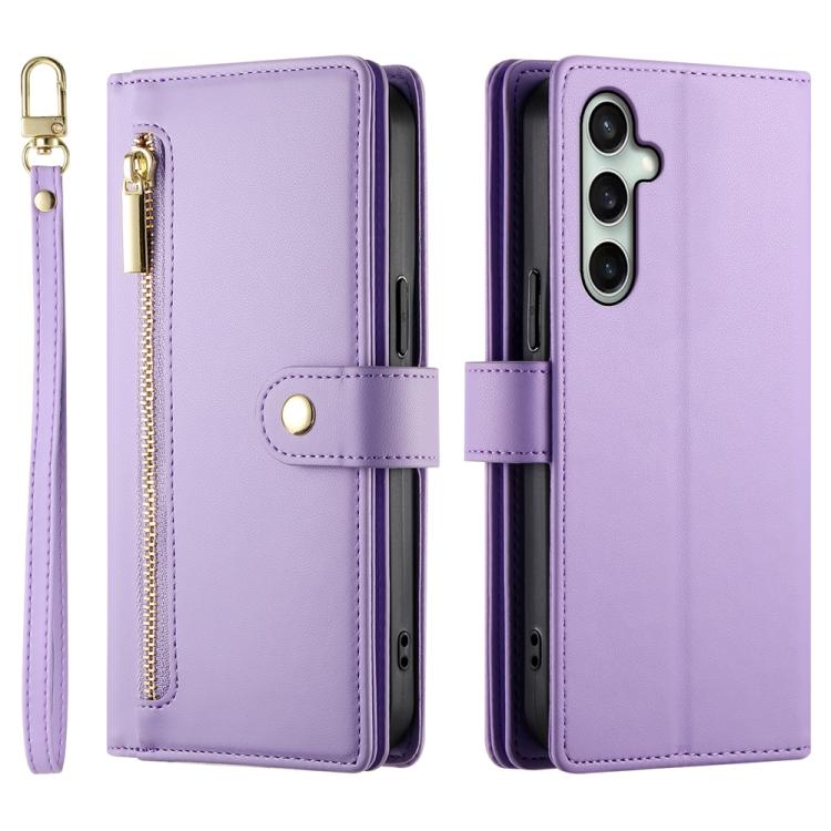 For Samsung Galaxy S25 FE 5G Nine Card-slot Zipper Wallet Bag Leather Phone Case