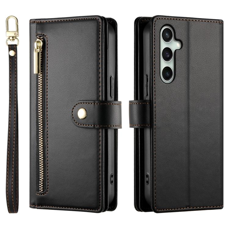 For Samsung Galaxy S25 FE 5G Nine Card-slot Zipper Wallet Bag Leather Phone Case