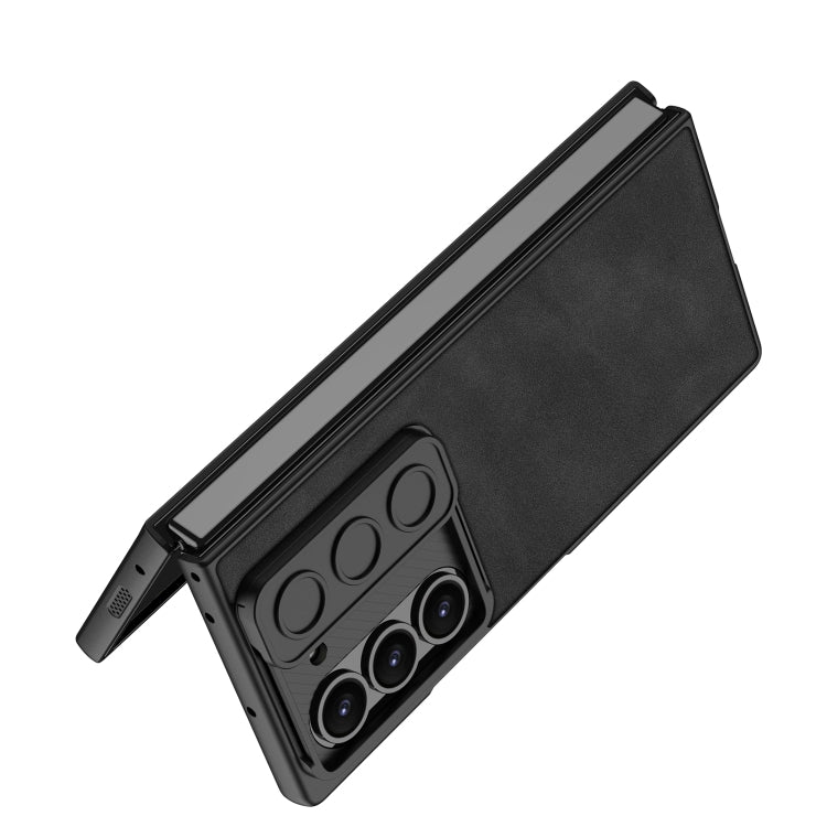 For Samsung Galaxy Z Fold6 GKK Integrated Ultra-thin Sliding Window Frosted Leather Phone Case