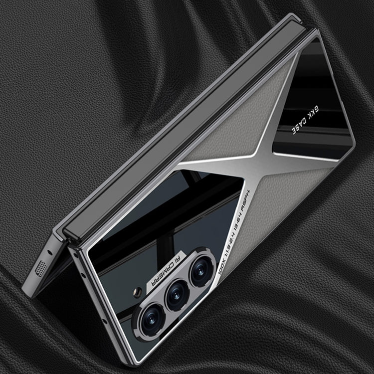 For Samsung Galaxy Z Fold6 GKK Integrated Leather Electroplating Supersonic Speed Shockproof Phone Case