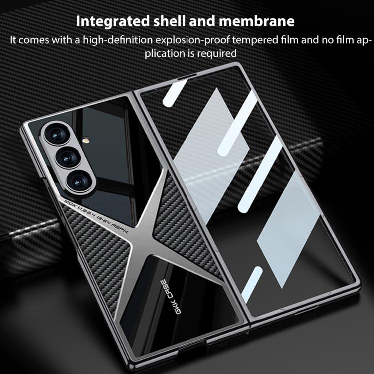 For Samsung Galaxy Z Fold7 5G GKK Integrated Leather Electroplating Supersonic Speed Shockproof Phone Case