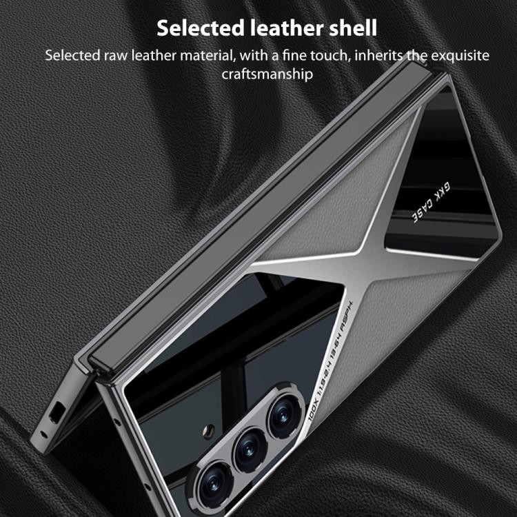For Samsung Galaxy Z Fold7 5G GKK Integrated Leather Electroplating Supersonic Speed Shockproof Phone Case