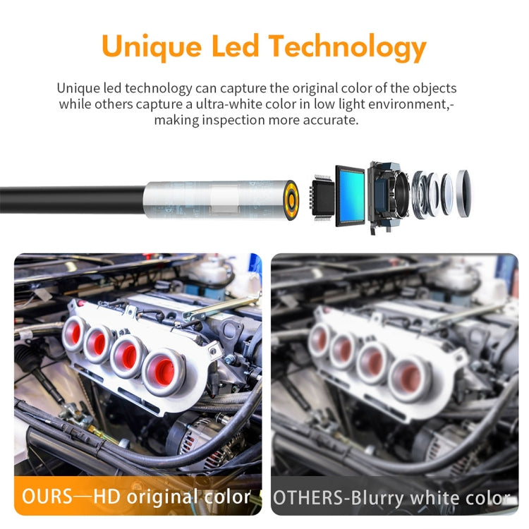 inskam107 3.9mm 3 In 1 HD Waterproof Industry Digital Endoscope Inspection Camera, Length:1m Hard Cable
