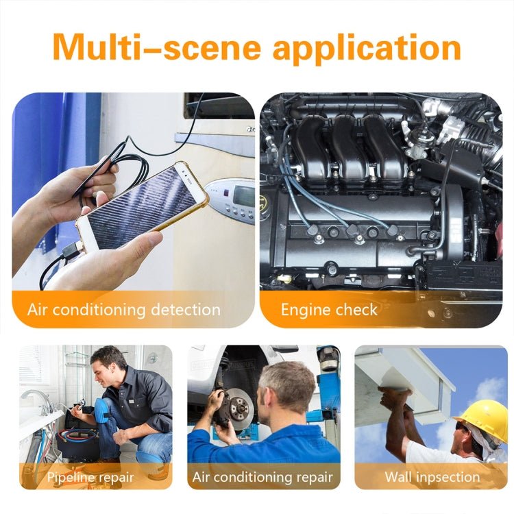 inskam107 3.9mm 3 In 1 HD Waterproof Industry Digital Endoscope Inspection Camera, Length:1m Hard Cable