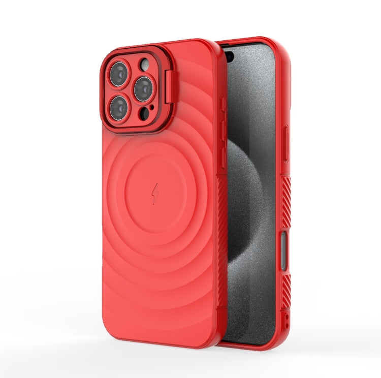 For iPhone 16 Pro Max Lens Frame Bracket Corrugated MagSafe Phone Case