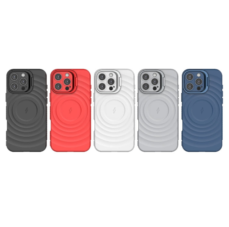For iPhone 16 Pro Max Lens Frame Bracket Corrugated MagSafe Phone Case