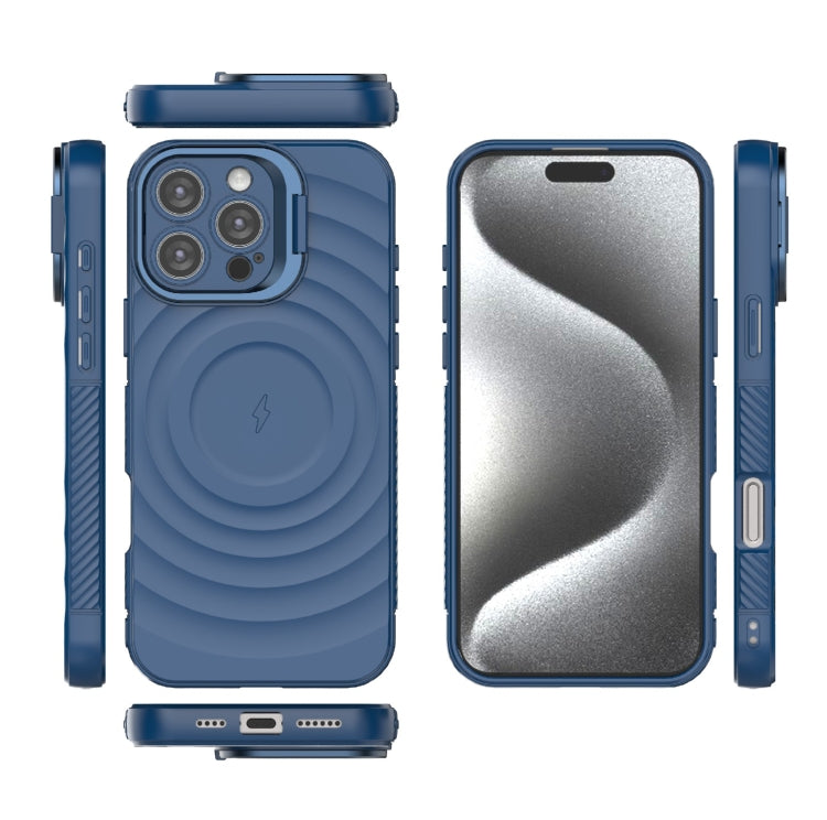 For iPhone 16 Pro Max Lens Frame Bracket Corrugated MagSafe Phone Case
