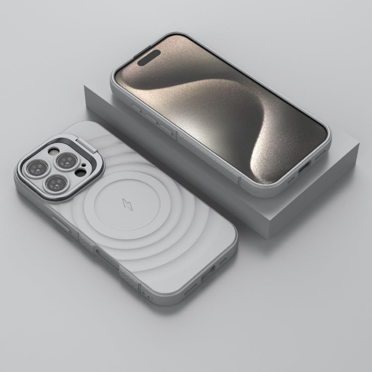 For iPhone 16 Pro Lens Frame Bracket Corrugated MagSafe Phone Case