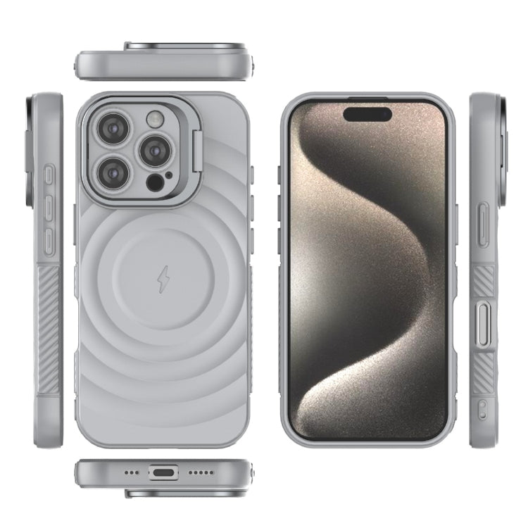 For iPhone 16 Pro Lens Frame Bracket Corrugated MagSafe Phone Case