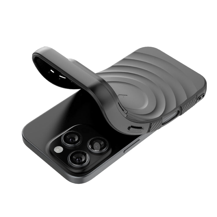 For iPhone 16 Pro Lens Frame Bracket Corrugated MagSafe Phone Case
