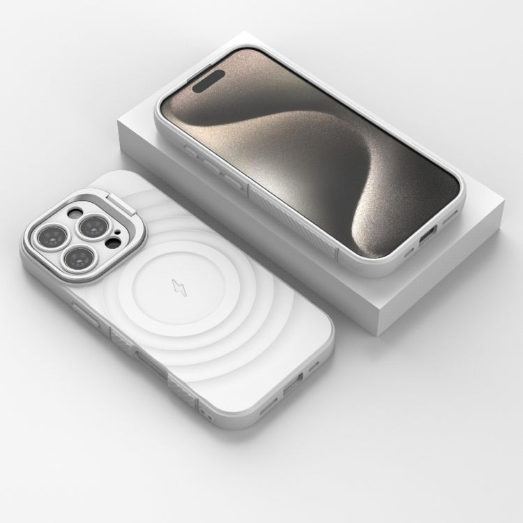 For iPhone 16 Pro Lens Frame Bracket Corrugated MagSafe Phone Case