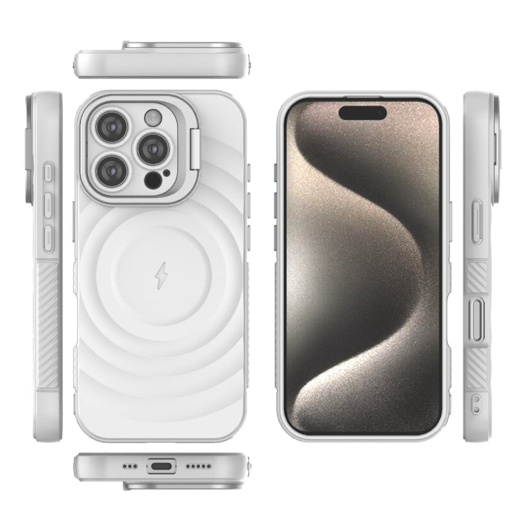 For iPhone 16 Pro Lens Frame Bracket Corrugated MagSafe Phone Case