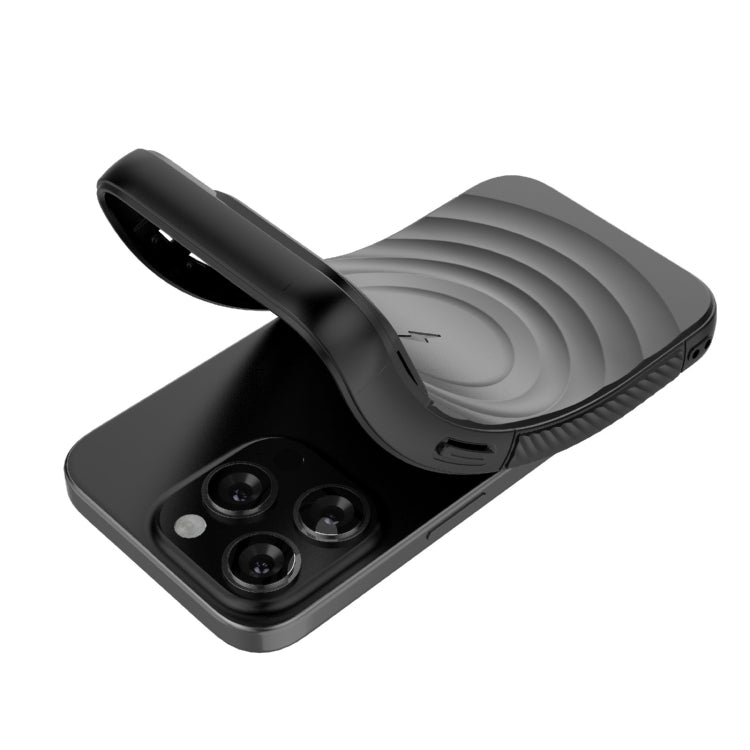 For iPhone 15 Pro Lens Frame Bracket Corrugated MagSafe Phone Case