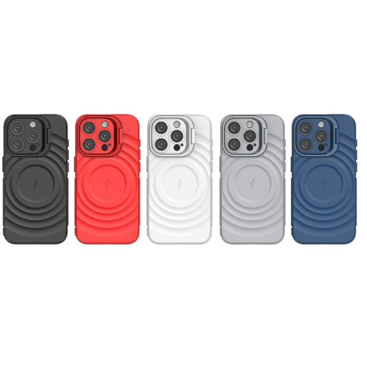 For iPhone 15 Pro Lens Frame Bracket Corrugated MagSafe Phone Case