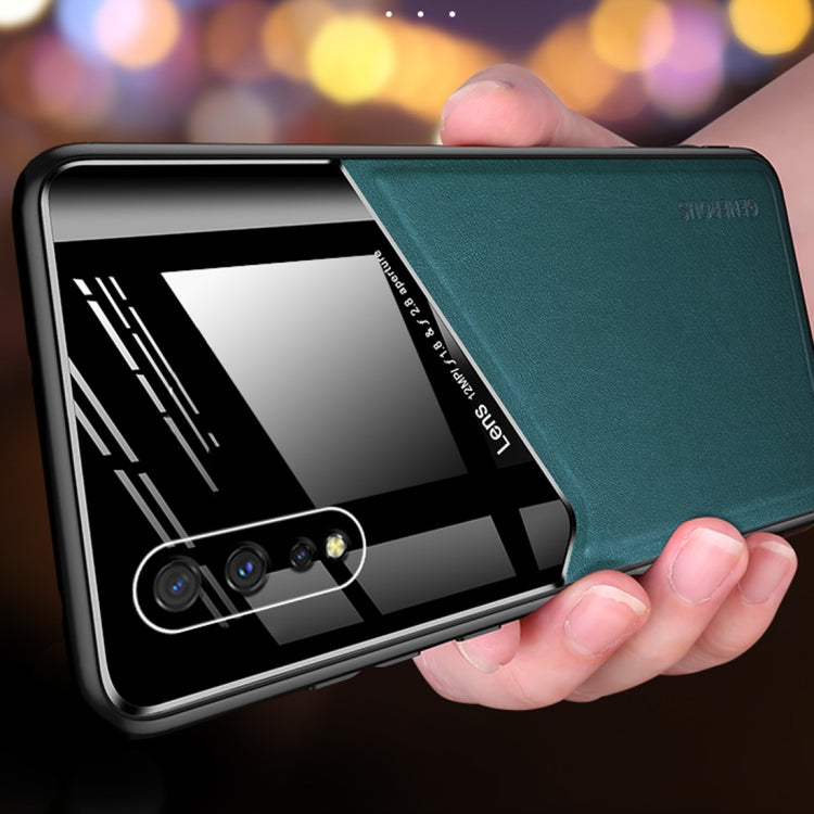 For Vivo iQOO Neo All-inclusive Leather + Organic Glass Phone Case with Metal Iron Sheet