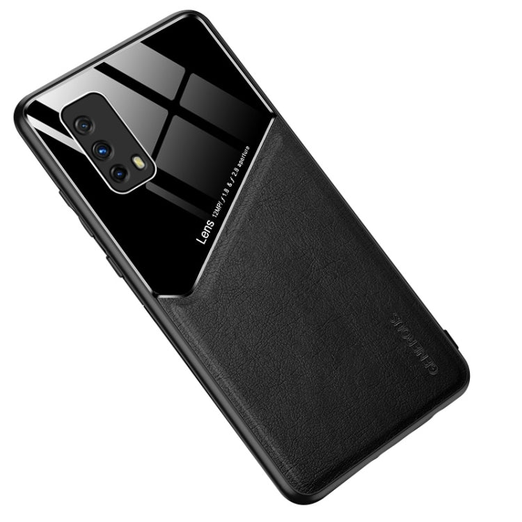 For Vivo iQOO Z1x All-inclusive Leather + Organic Glass Phone Case with Metal Iron Sheet