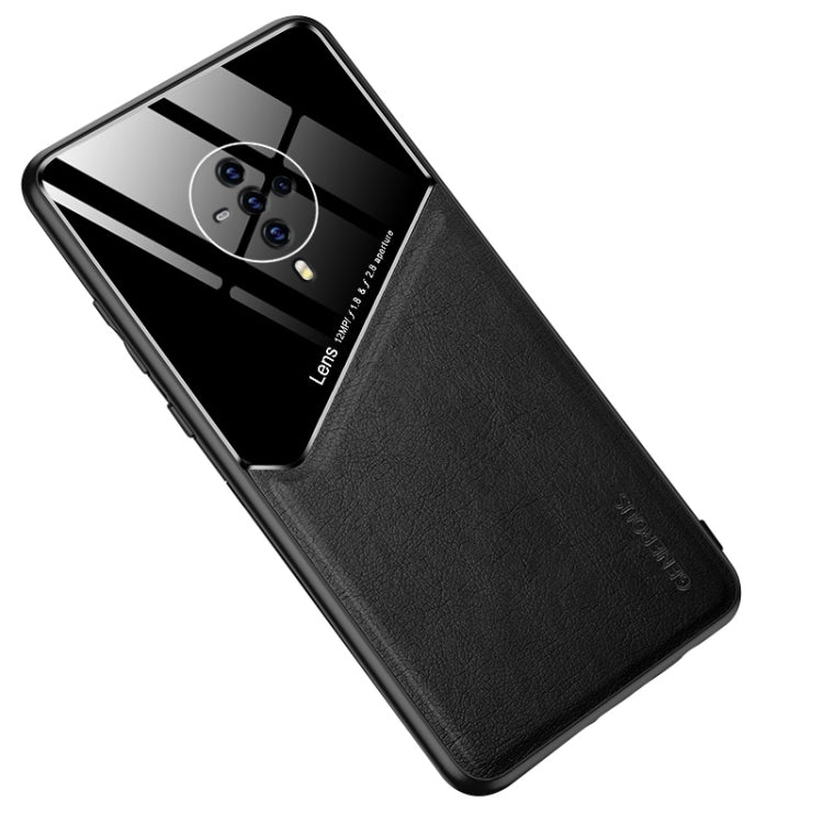 For Vivo S6 All-inclusive Leather + Organic Glass Phone Case with Metal Iron Sheet