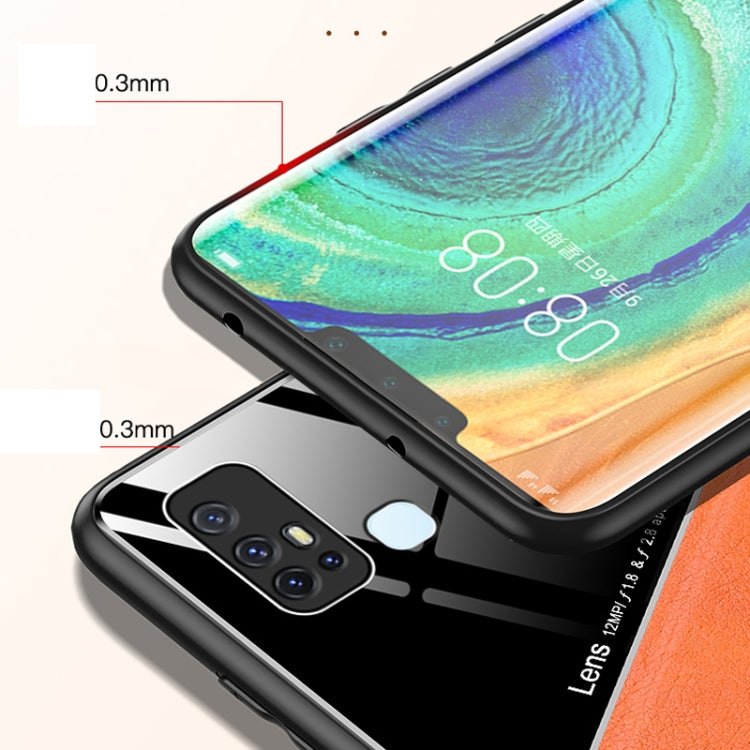 For Vivo Z6 All-inclusive Leather + Organic Glass Phone Case with Metal Iron Sheet
