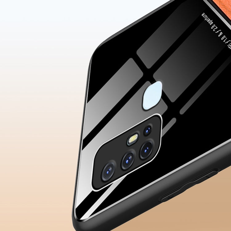 For Vivo Z6 All-inclusive Leather + Organic Glass Phone Case with Metal Iron Sheet