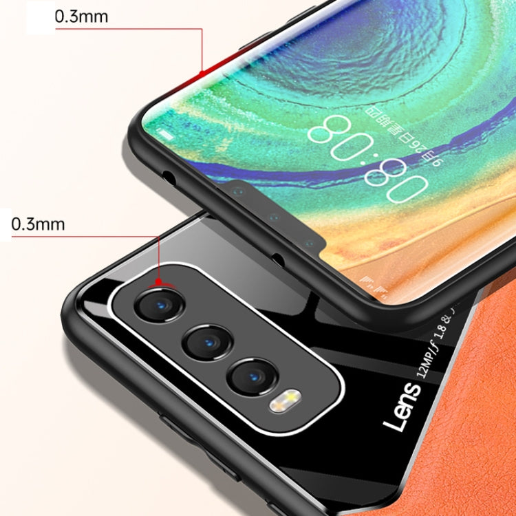 For Vivo Y70s All-inclusive Leather + Organic Glass Phone Case with Metal Iron Sheet