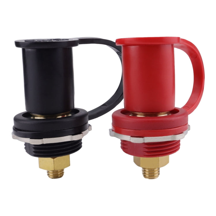 Pair 250A Car Stud Battery Charger Binding Post - Black + Red