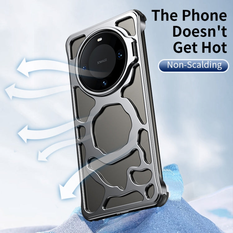 For Huawei Mate 60 Auspicious Cloud Series MagSafe Metal Phone Case with Bracket